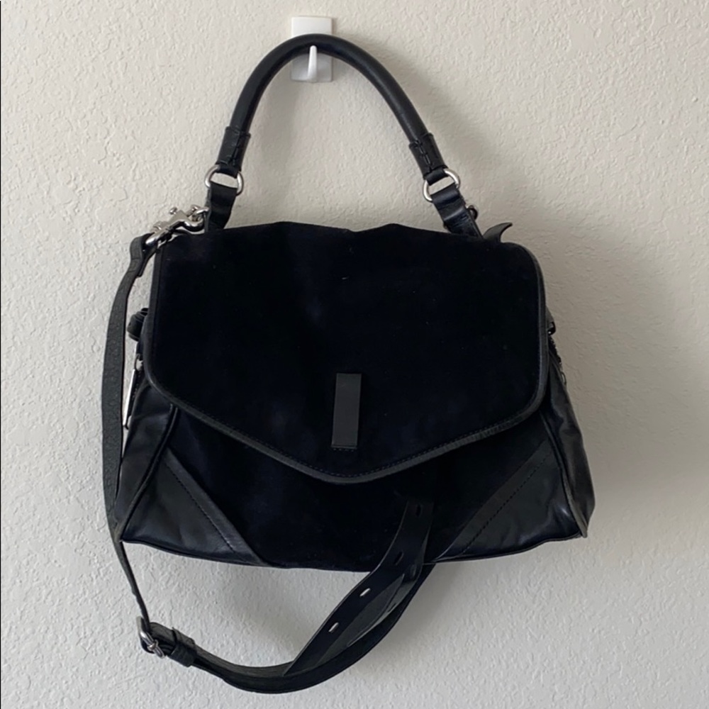 Joy Gryson  black leather and suede bag